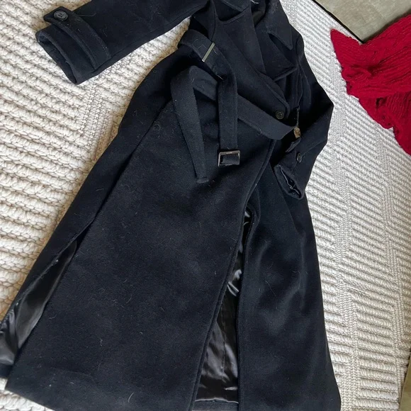 Calvin Klein Black Wool Winter Coat - Picture 2 of 15
